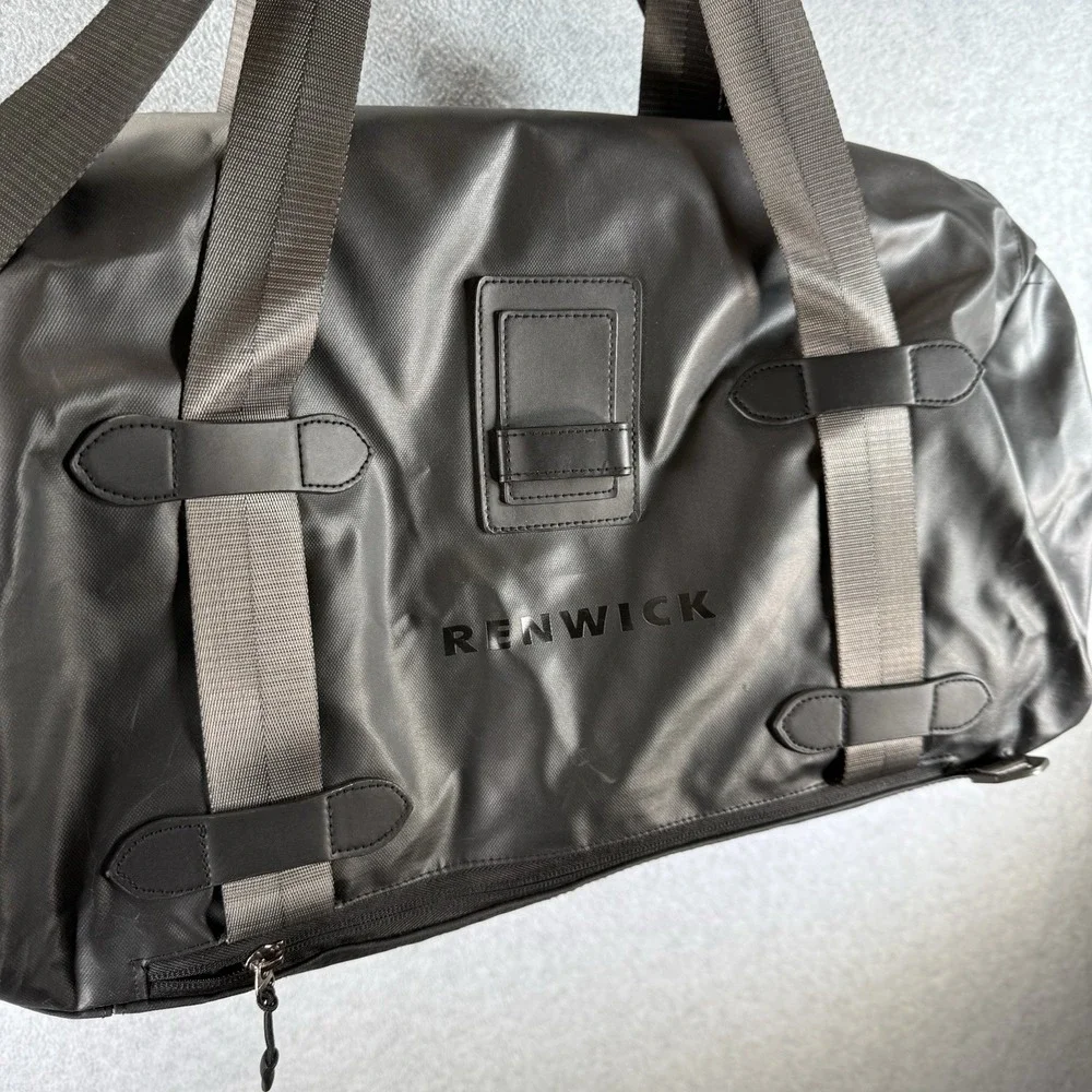 Renwick Travel Roll Top Duffle with‎ Backpack Straps & Laptop Sleeve 40L Black